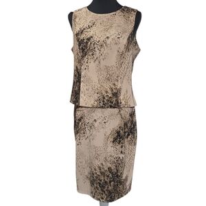 Vintage D.J. Summers Animal print 2-piece dress suit Size 10